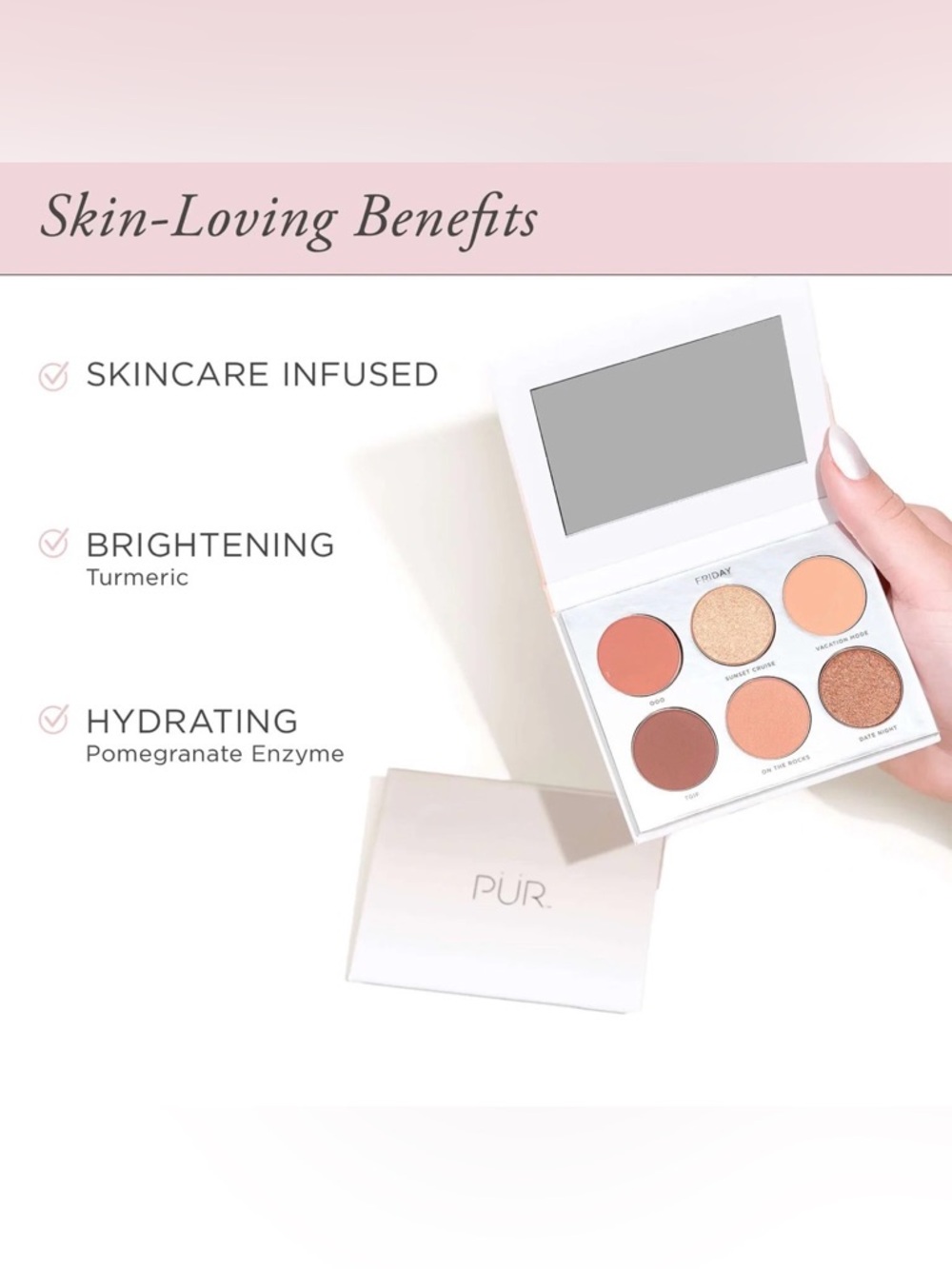 PUR On Point Vegan Eyeshadow Palette Six-Shade “Friday” Browns